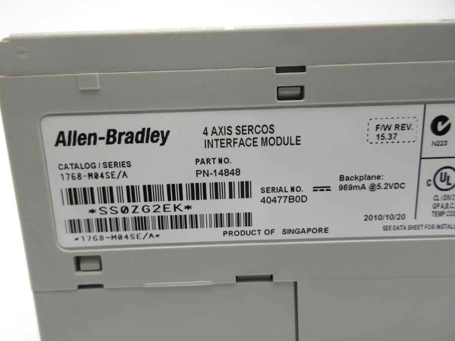 INDUSTRIAL SPARE PART 1768-M04SE SER. A F/W 15.37 NSNP