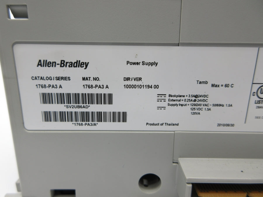 INDUSTRIAL SPARE PART 1768-PA3 SER. A 120/240VAC 1.5A NSNP
