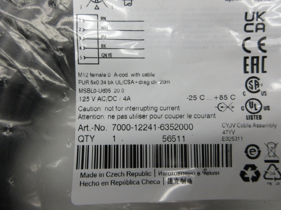 MURR ELEKTRONIK 7000-12241-6352000 125VAC/DC 4A NSMP