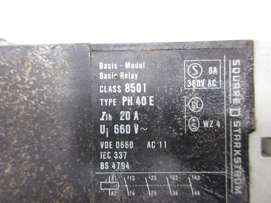 SQUARE D 8501PH40E SER. B 110/120V UNMP