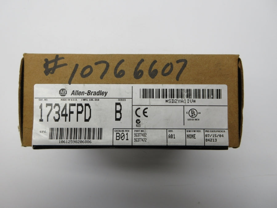 INDUSTRIAL SPARE PART 1734-FPD SER. B DATE: 2004 REV. A01 NSFS