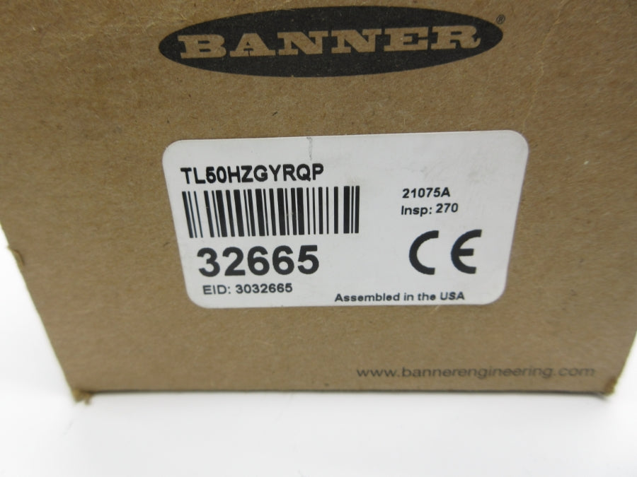 BANNER ENGINEERING TL50HZGYRQP 32665 100-240VAC NSMP