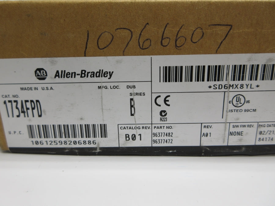 INDUSTRIAL SPARE PART 1734-FPD SER. B 120/240VAC 10A REV. A01 NSMP