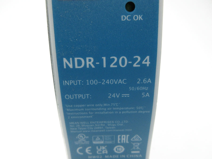 MEAN WELL NDR-120-24 100-240VAC 2.6A NSNP