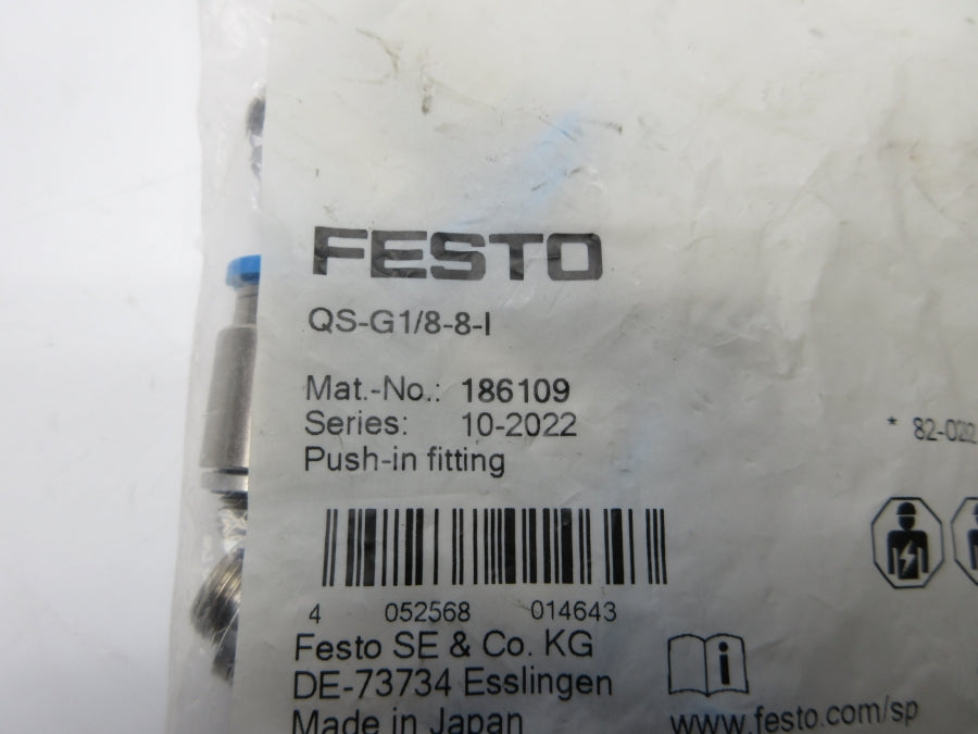 FESTO QS-G1/8-8-I 186109 NSMP