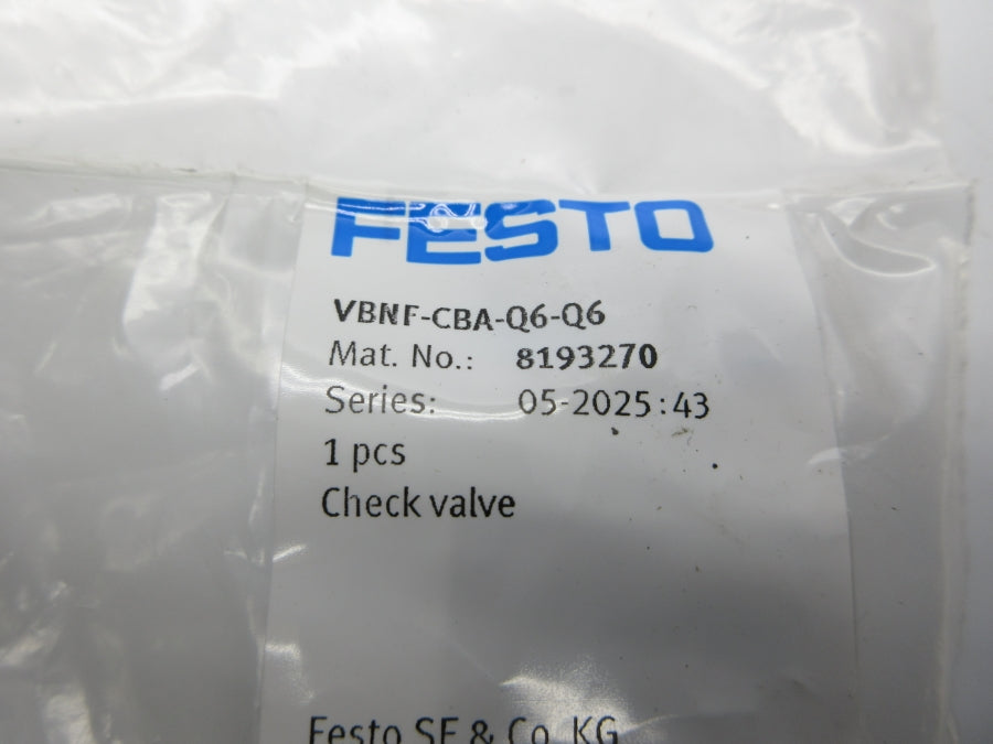 FESTO VBNF-CBA-Q6-Q6 8193270 NSMP
