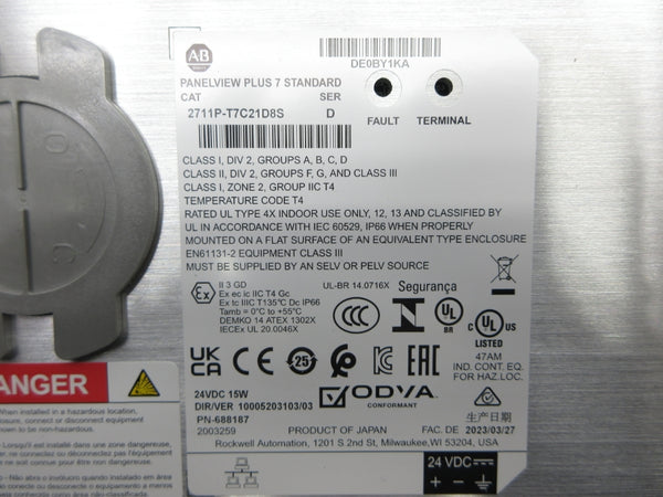 INDUSTRIAL SPARE PART 2711P-T7C21D8S SER. D 24VDC NSNP