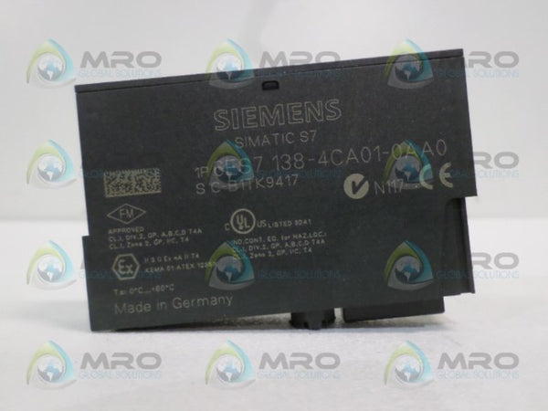 SIEMENS SIMATIC S7 6ES7138-4CA01-0AA0 POWER MODULE  NSNP