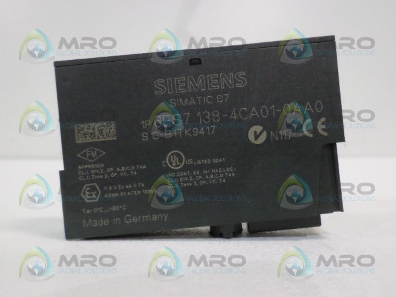 SIEMENS SIMATIC S7 6ES7138-4CA01-0AA0 POWER MODULE  NSNP