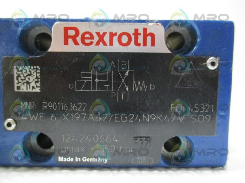 REXROTH 4WE6X197A62/EG24N9K4/VS09 DIRECTIONAL SOLENOID VALVE NSNP