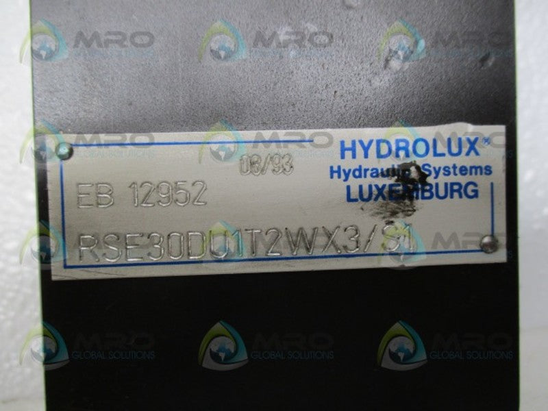 HYDROLUX RSE30DU1T2WX3/S1 EB12952 PRESSURE RELIEF VALVE NSNP