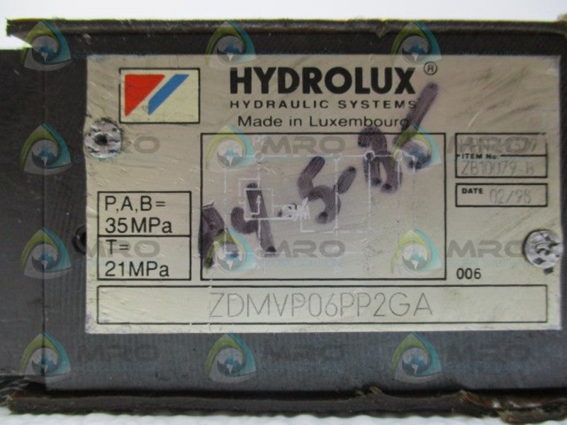 HYDROLUX 722379 ZB10079-B ZDMVP06PP2GA VALVE NSNP