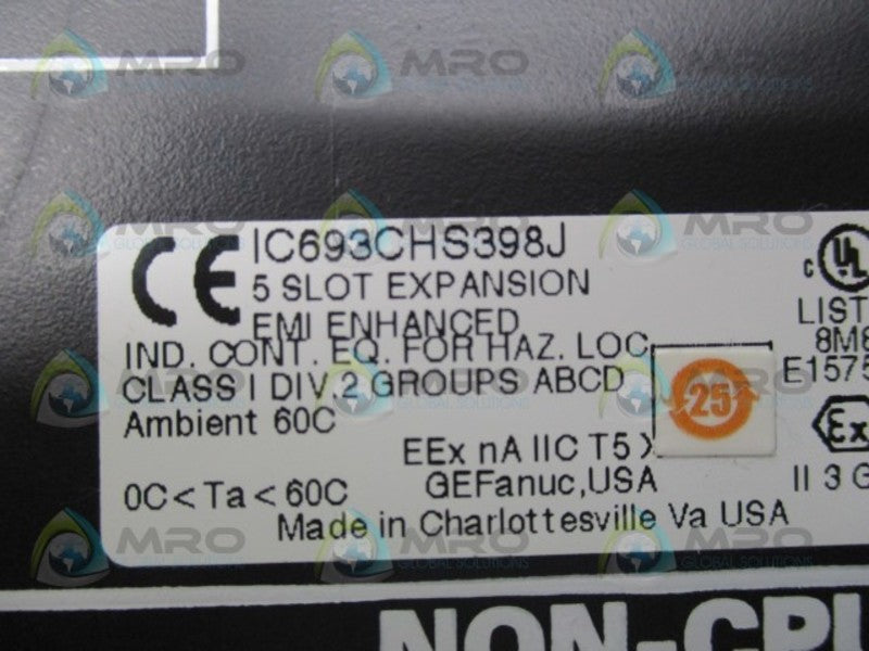 FANUC IC693CHS398J 5-SLOT EXPANSION BASE NSNP