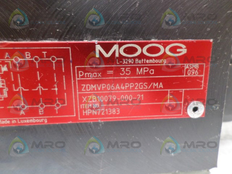 MOOG HPN721383 XZB10079-000-21 ZDMVP06A4PP2GS/MA SOLENOID VALVE NSNP