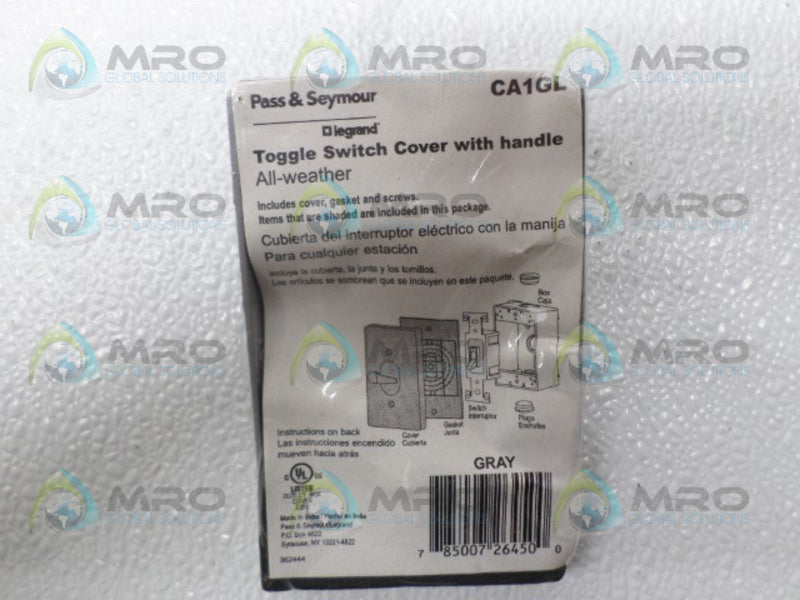 PASS & SEYMOUR CA1GL TOGGLE SWITCH COVER WITH HANDLE NSMP