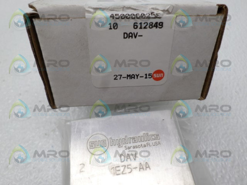 SUN HYDRAULICS DAV MANIFOLD NSMP