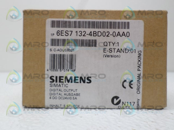 SIEMENS SIMATIC S7 6ES7132-4BD02-0AA0 DIGITAL OUTPUT (PKG OF 5) NSFS