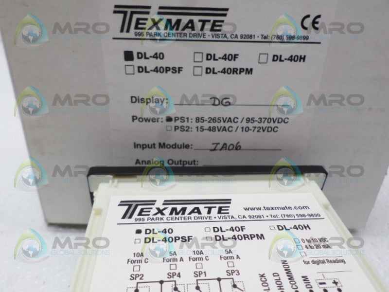 TEXMATE DL-40 DIGITAL PANEL METER NSMP