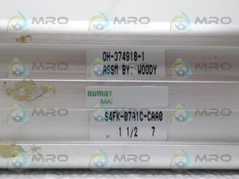 NUMATICS S4FK-07A1C-CAA0 PNEUMATIC CYLINDER NSNP