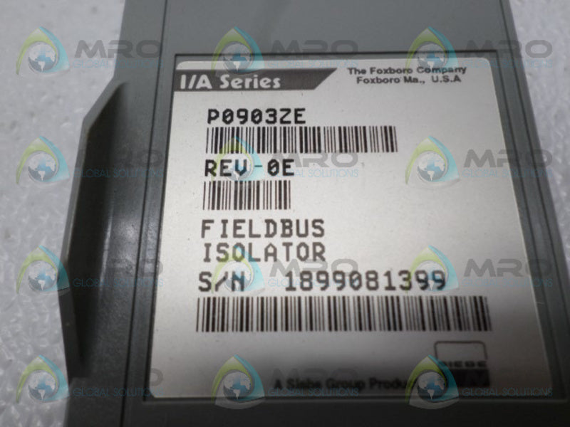FOXBORO P0903ZE REV-0E SER I/A  NSNP
