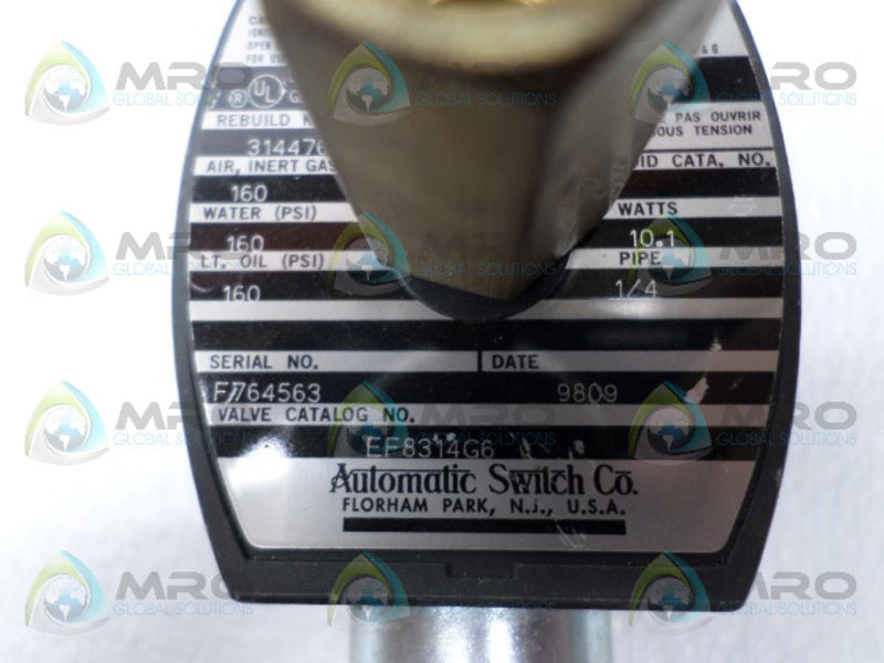 ASCO F764563 SOLENOID VALVE 110/120V UNMP