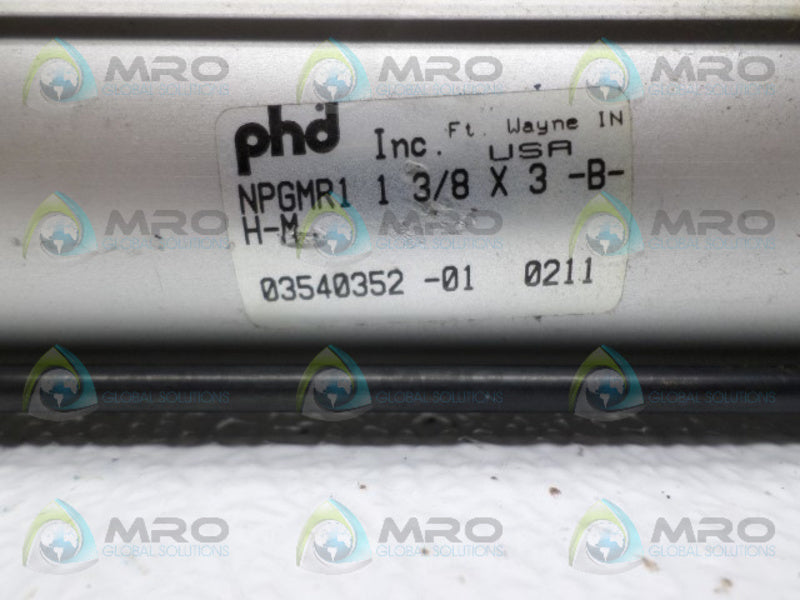PHD NPGMR1-1-3/8X3-B-H-M PNEUMATIC CYLINDER NSNP