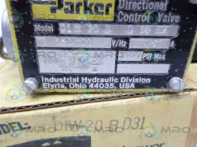 PARKER D1W20BD31 DIRECTIONAL CONTROL VALVE NSMP