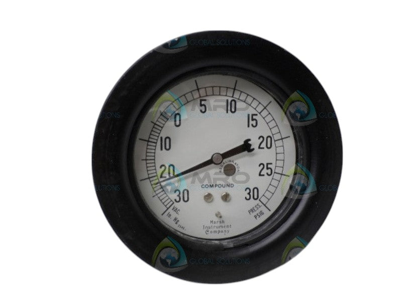 MARSH INSTRUMENTS H2012 PRESSURE GAUGE 30-0-30 NSNP