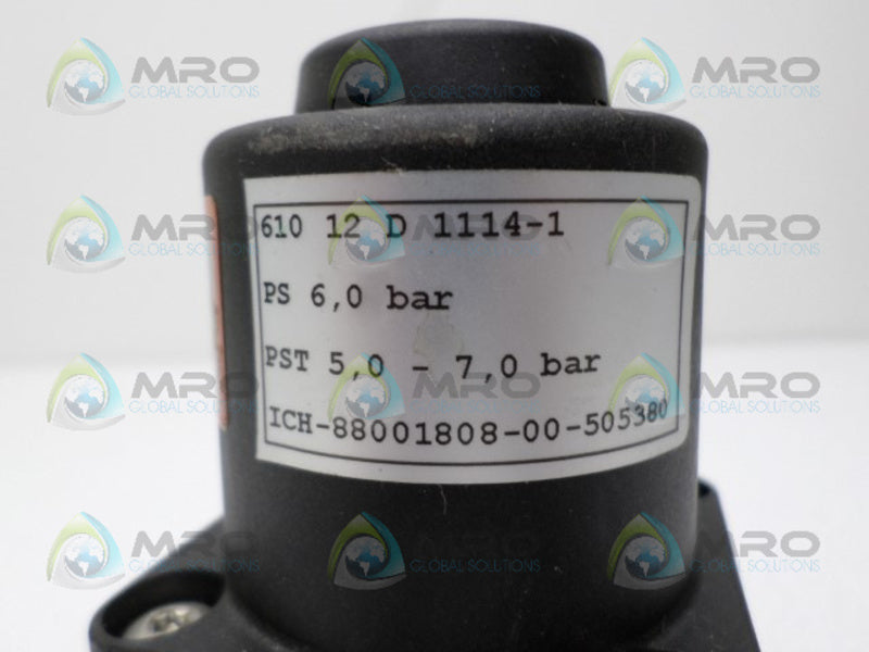 GEMU 61012D1114-1 ICH-88001808-00-505380 DIAPHRAGM VALVE NSNP