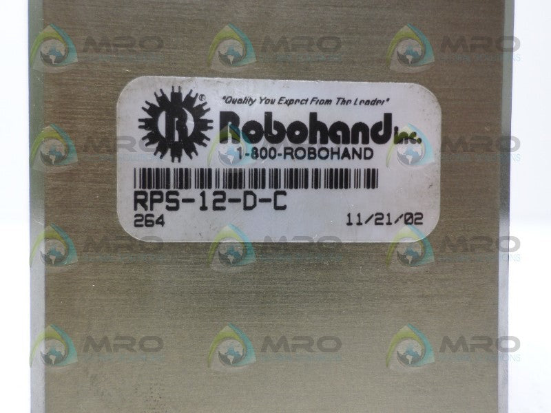 ROBOHAND RPS-12-D-C PNEUMATIC GRIPPER NSNP