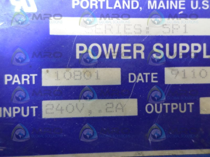 CHAPMAN 5P1 10801 POWER SUPPLY UNMP