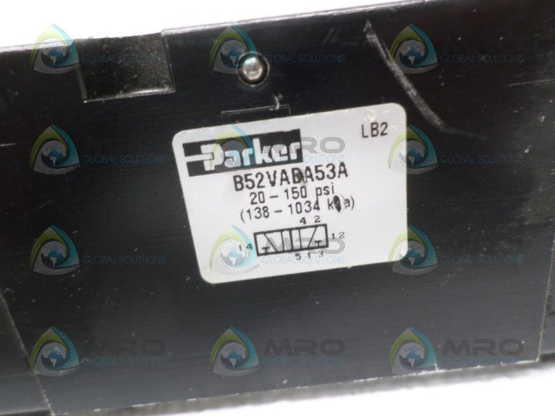 PARKER B52VADA53A SOLENOID VALVE UNMP
