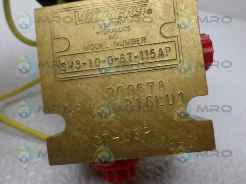 VICKERS SV31006T115AP SOLENOID VALVE BLOCK NSNP