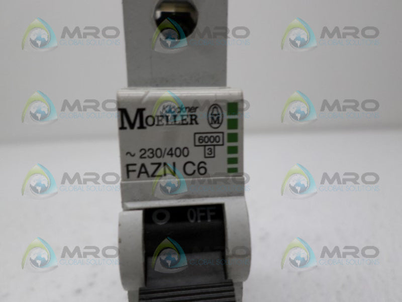 KLOCKNER MOELLER FAZN-C6 CIRCUIT BREAKER 6A UNMP