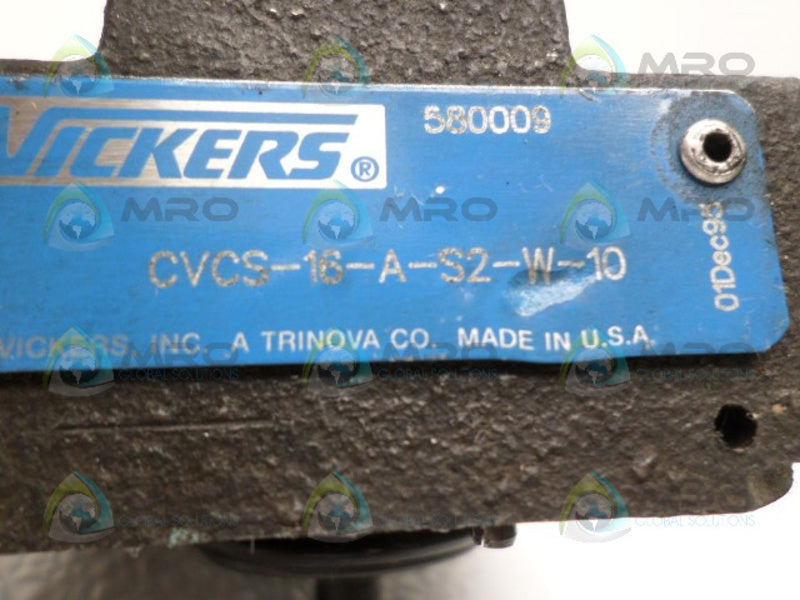 VICKERS CVCS-16-A-S2-W-10 CONTROL VALVE UNMP