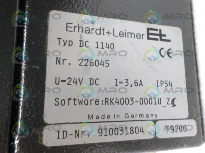 ERHARDT+LEIMER DC1140 SENSOR CONTROLLER UNMP