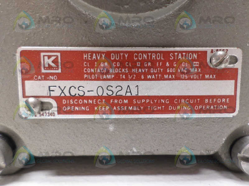 KILLARK FXCS-0S2A1 CONTROL STATION NSNP