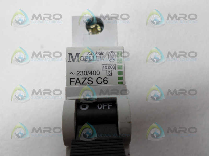 KLOCKNER MOELLER FAZSC6 CIRCUIT BREAKER 6A NSNP