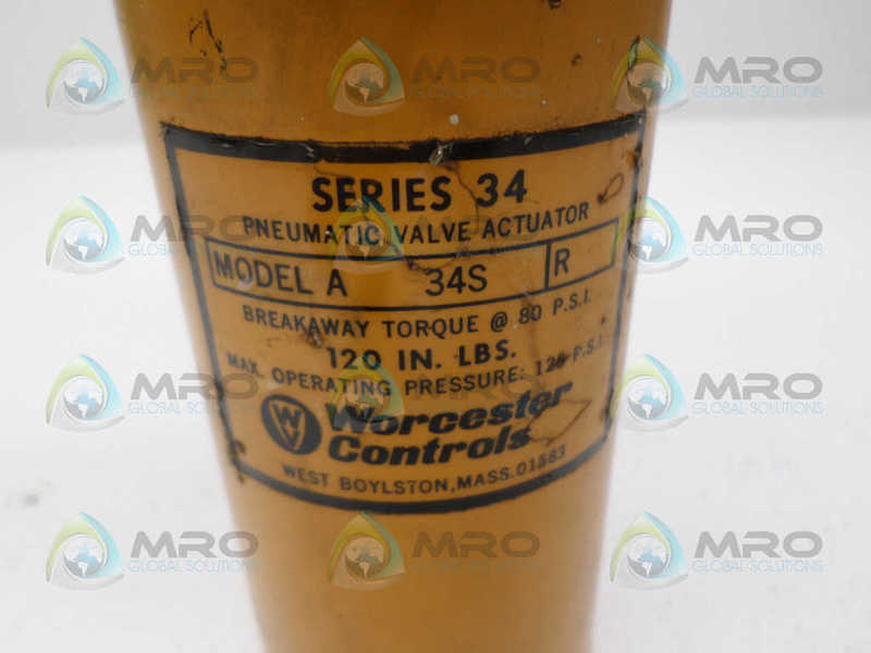 WORCESTER A34SR PNEUMATIC VALVE ACTUATOR UNMP
