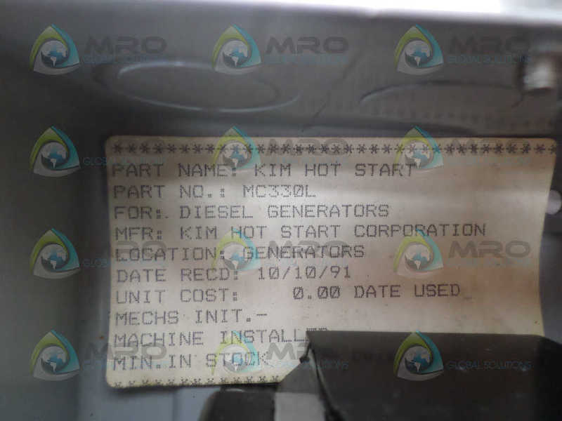 KIM HOTSTART MC330L MAGNECTIC CONTACTOR 120V UNMP