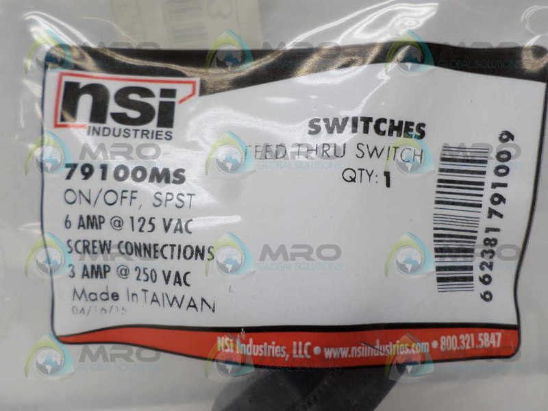 NSI 79100MS FEED THRU SWITCH NSMP