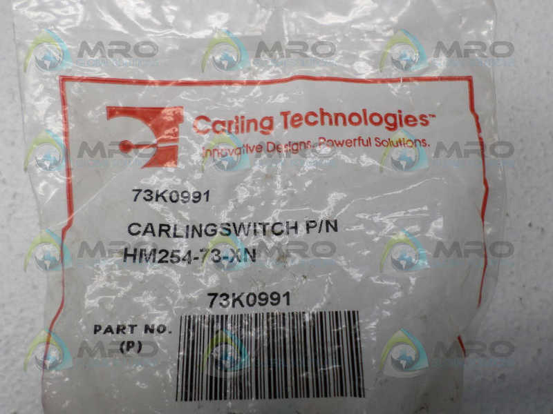 CARLING TECHNOLOGIES 73K0991 HM254-73-XN TOGGLE SWITCH NSMP