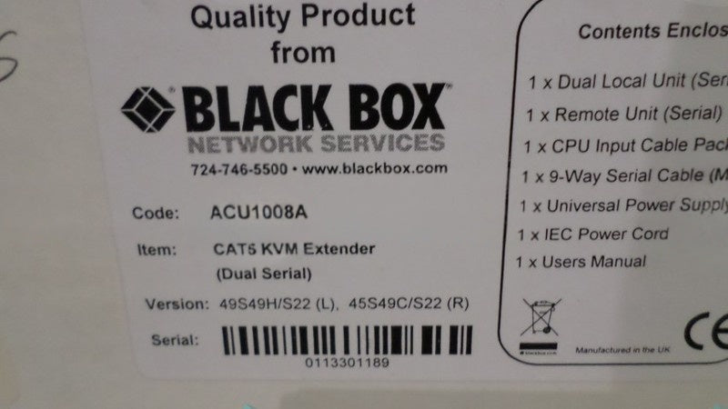 BLACK BOX CAT5-KVM EXTENDER NSMP