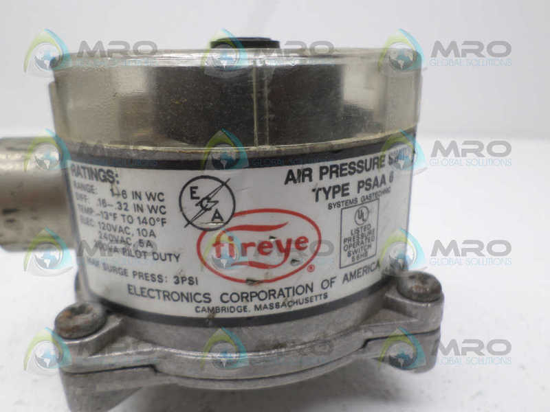 FIREYE PSAA6 AIR PRESSURE SWITCH UNMP