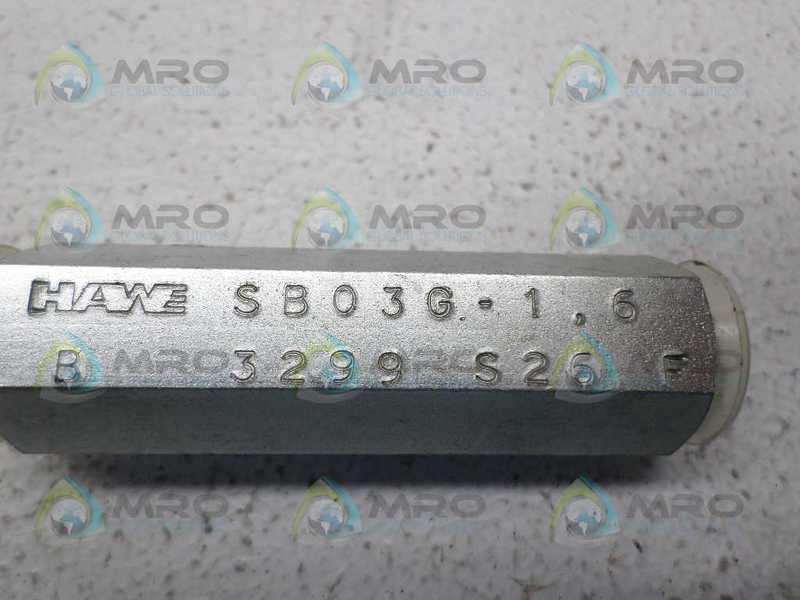 HAWE SB03G-1.6 B3299S26F HYDRALIC VALVE NSNP