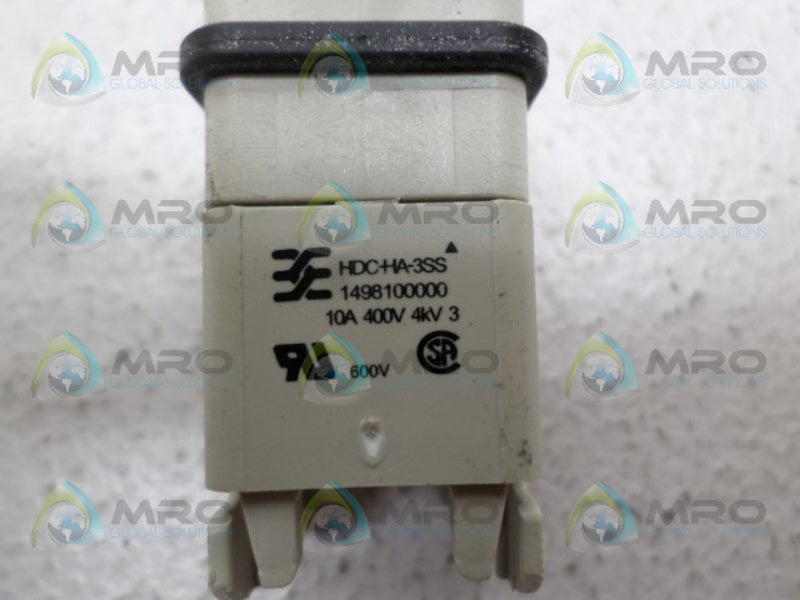 WEIDMULLER 1498100000 HDCHA-3SS ELECTRIC MALE CONNECTOR NSNP