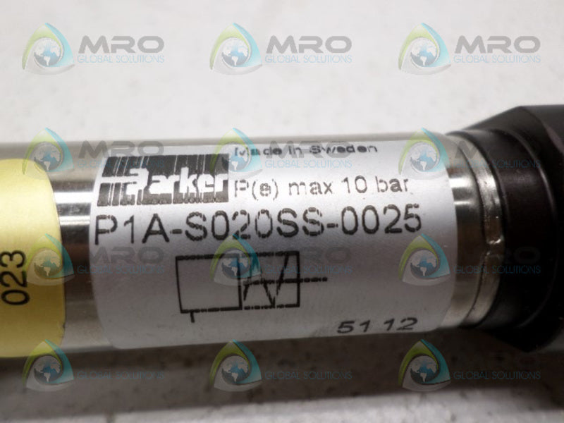 PARKER P1A-S020SS-0025 PNEUMATIC CYLINDER NSNP