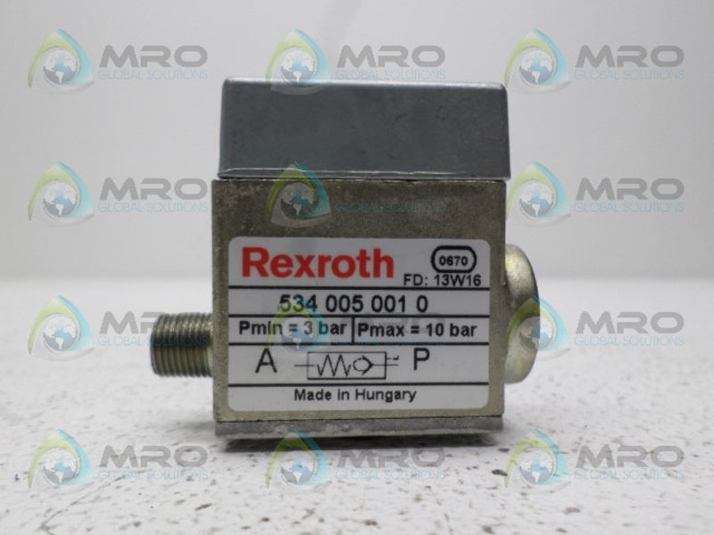 REXROTH 5340050010 PNEUMATIC PILOT CHECK VALVE NSNP