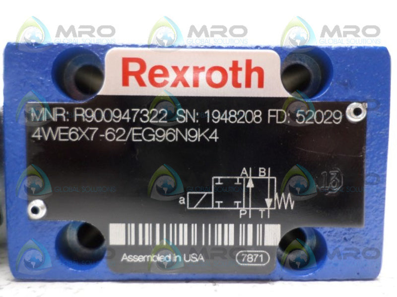 REXROTH 4WE6X7-62/EG96N9K4 R900947322 DIRECTIONAL VALVE NSNP