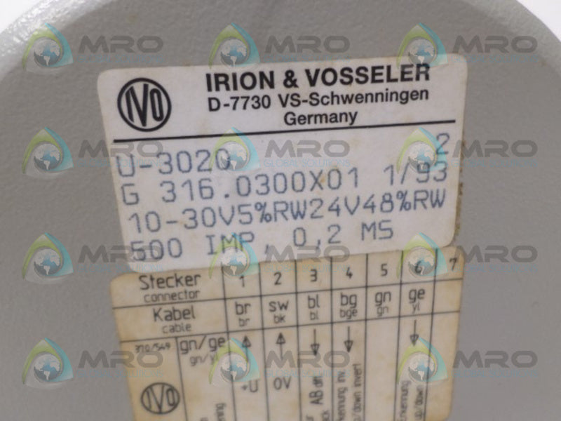 IRION & VOSSELER U-3020 G316.0300X01 ENCODER NSNP